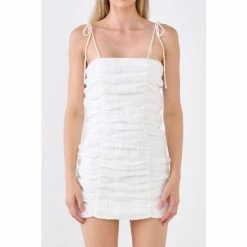 Endless Rose Shirred Mini Dress With Tie Straps Dresses White 9 Endless Rose Shirred Mini Dress With Tie Straps Dresses White -Endless Rose Shop unnamed file 894