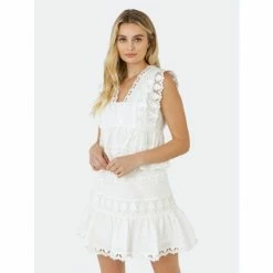 Endless Rose Trim Detail Top Tops White