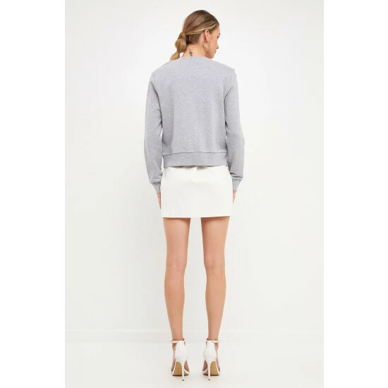 Endless Rose Lettering Beads Sweatshirt Sweatshirts & Sweaters Heather Grey - Image 4